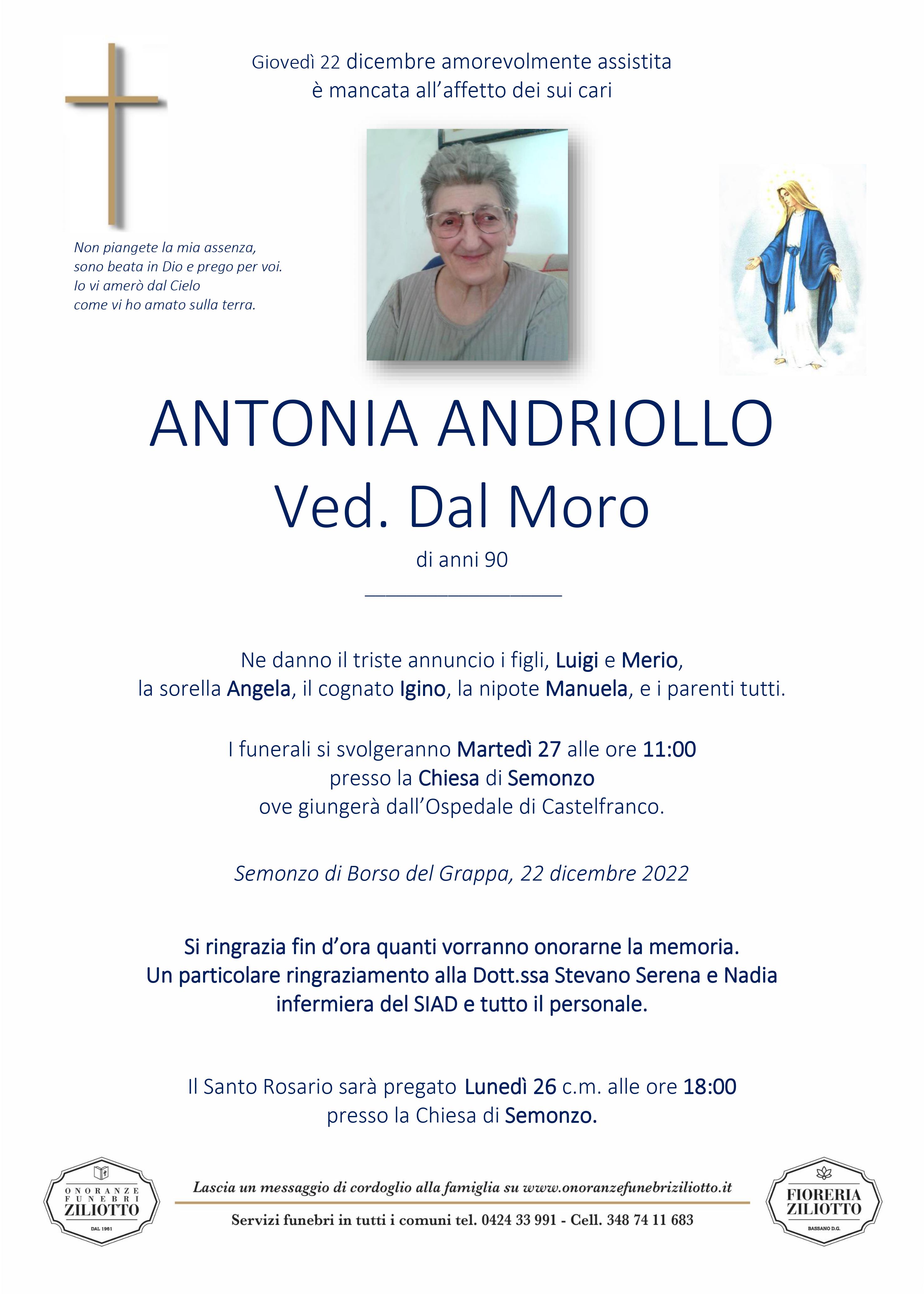 Andriollo Antonia - 90 anni - Borso del Grappa