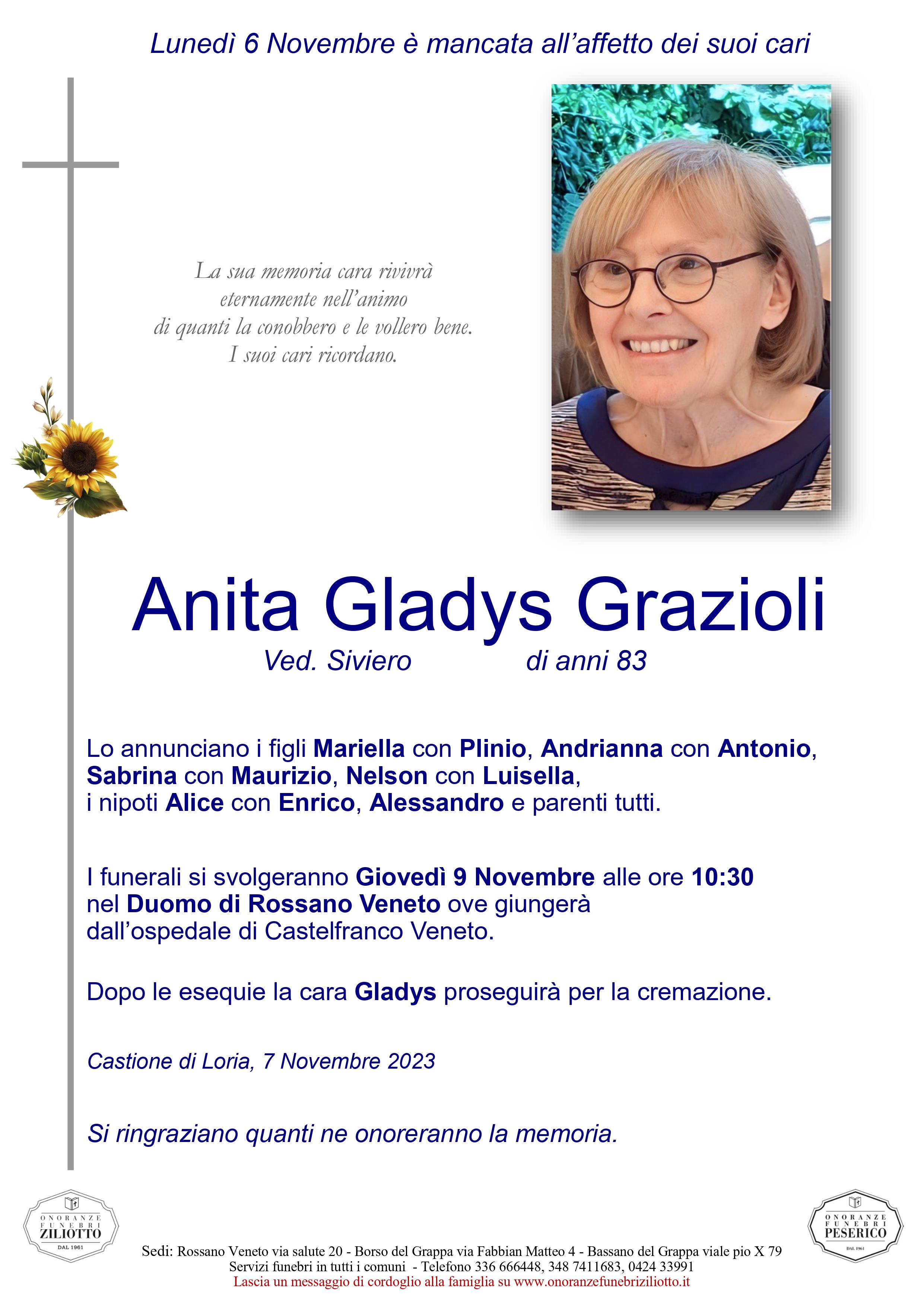 Anita Gladys Grazioli - 83 anni - Castione di Loria