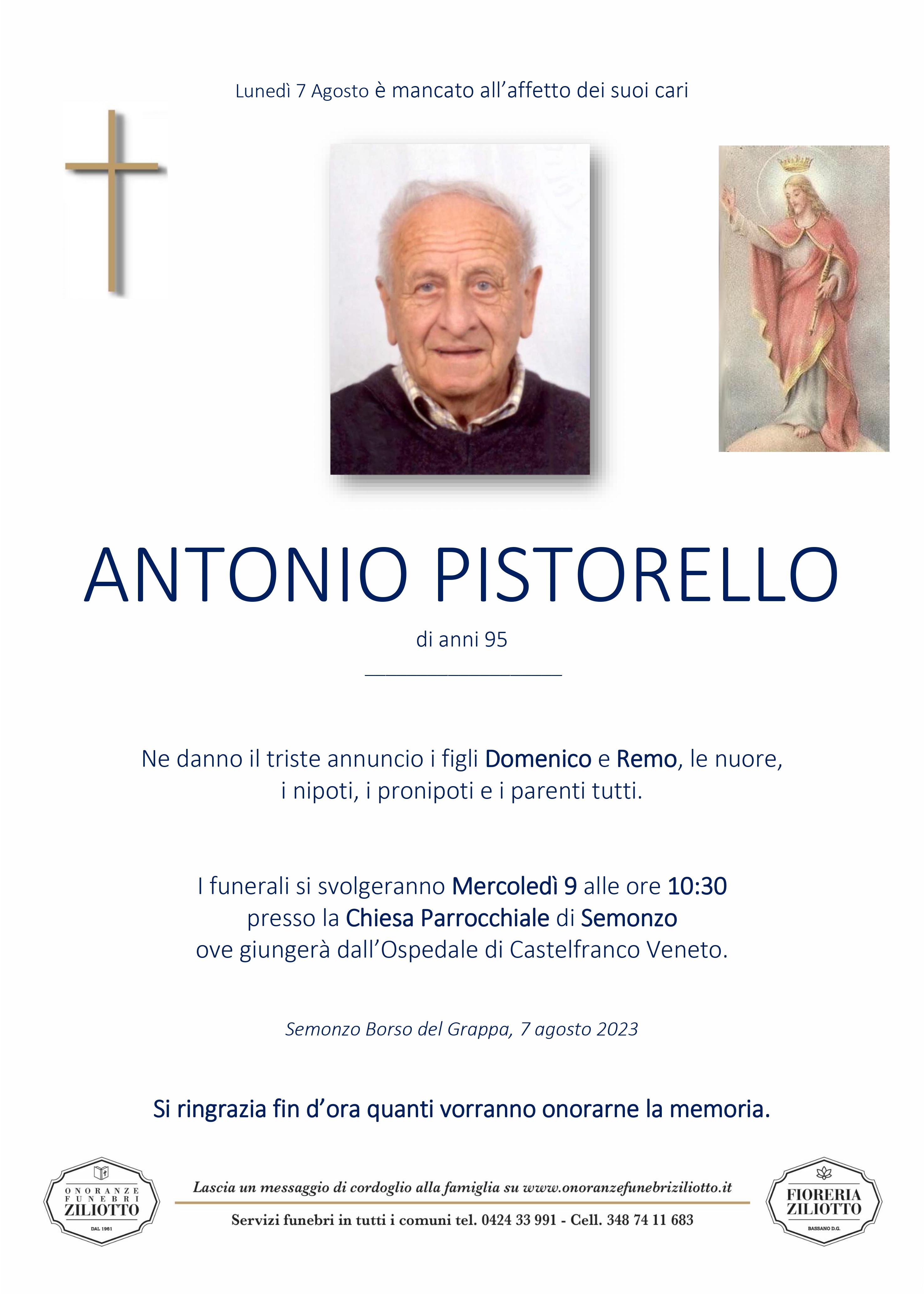 Antonio Pistorello - 95 anni - Semonzo di Borso del Grappa