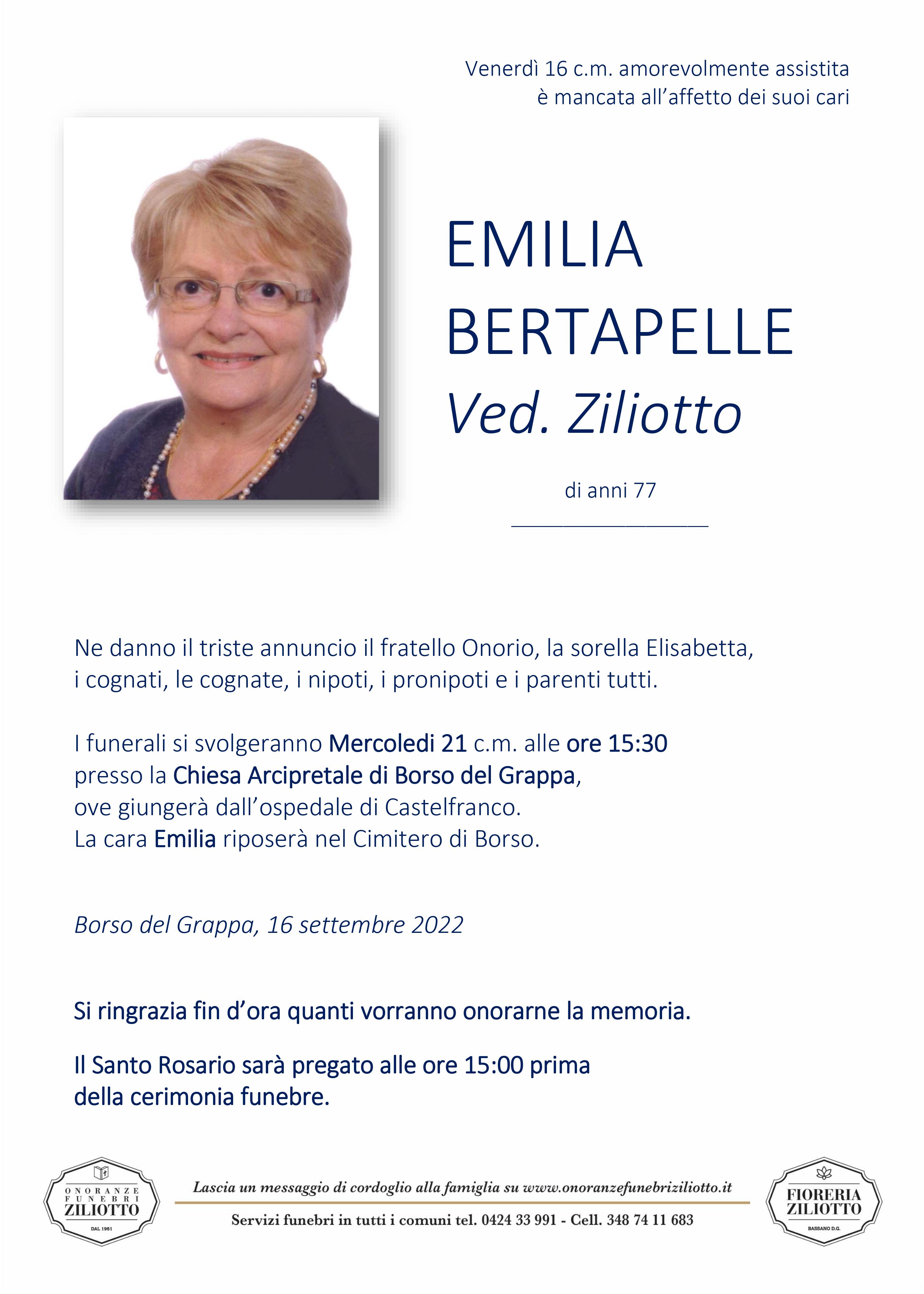 Emilia Bertapelle - 77 anni - Borso del Grappa