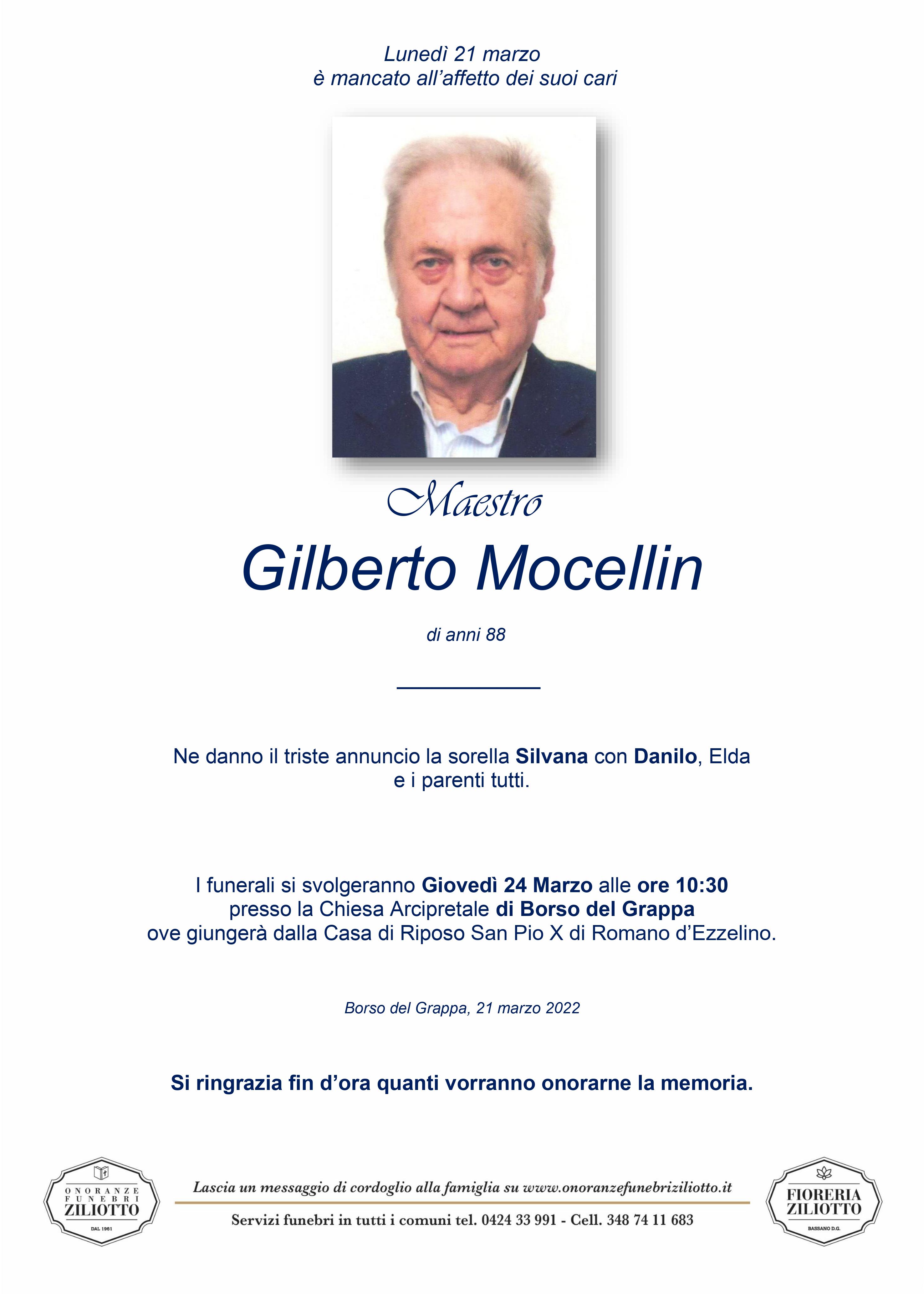 Gilberto Mocellin - 88 anni - Bassano del Grappa