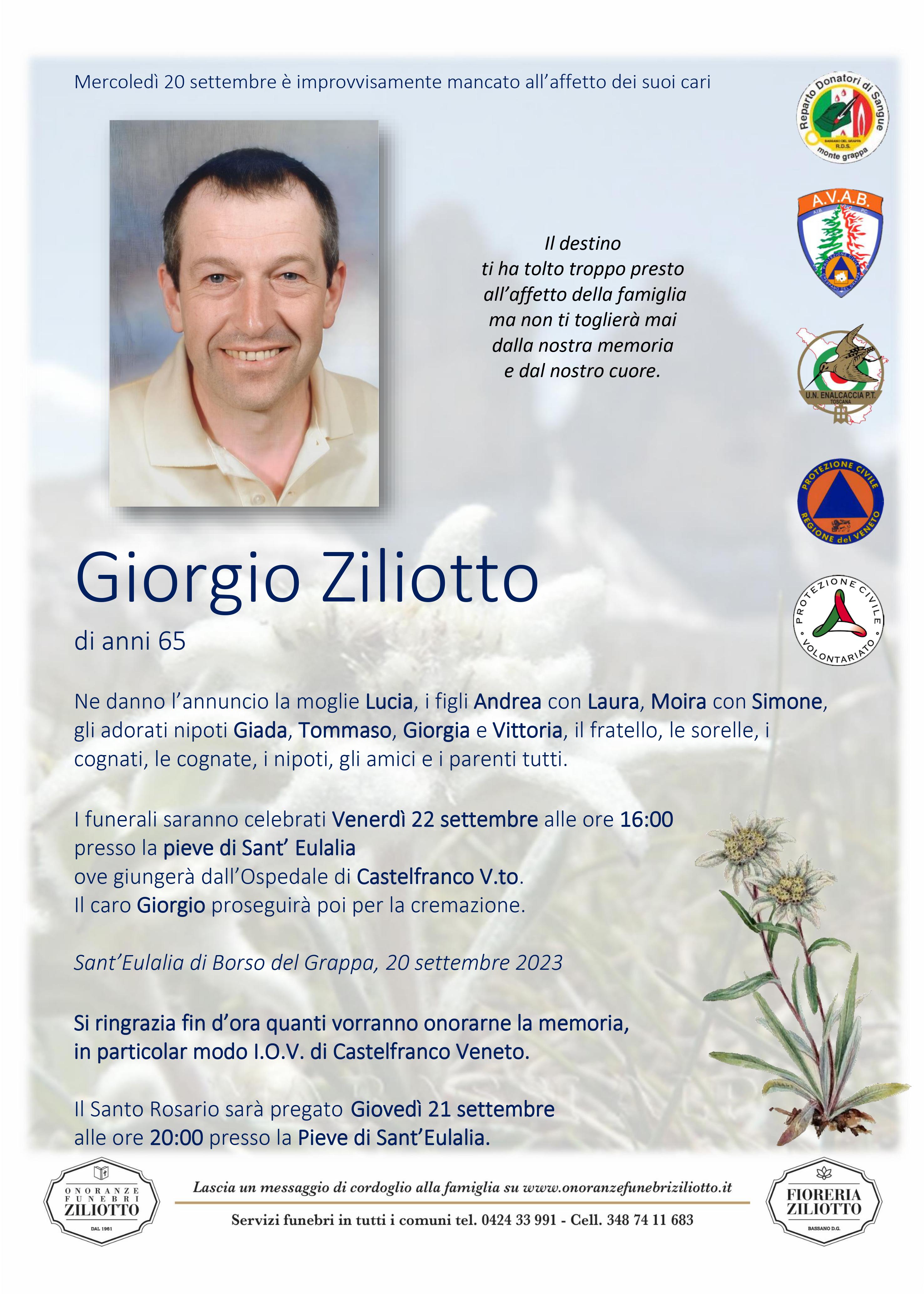 Giorgio Ziliotto - 65 anni - Sant'Eulalia di Borso del Gr