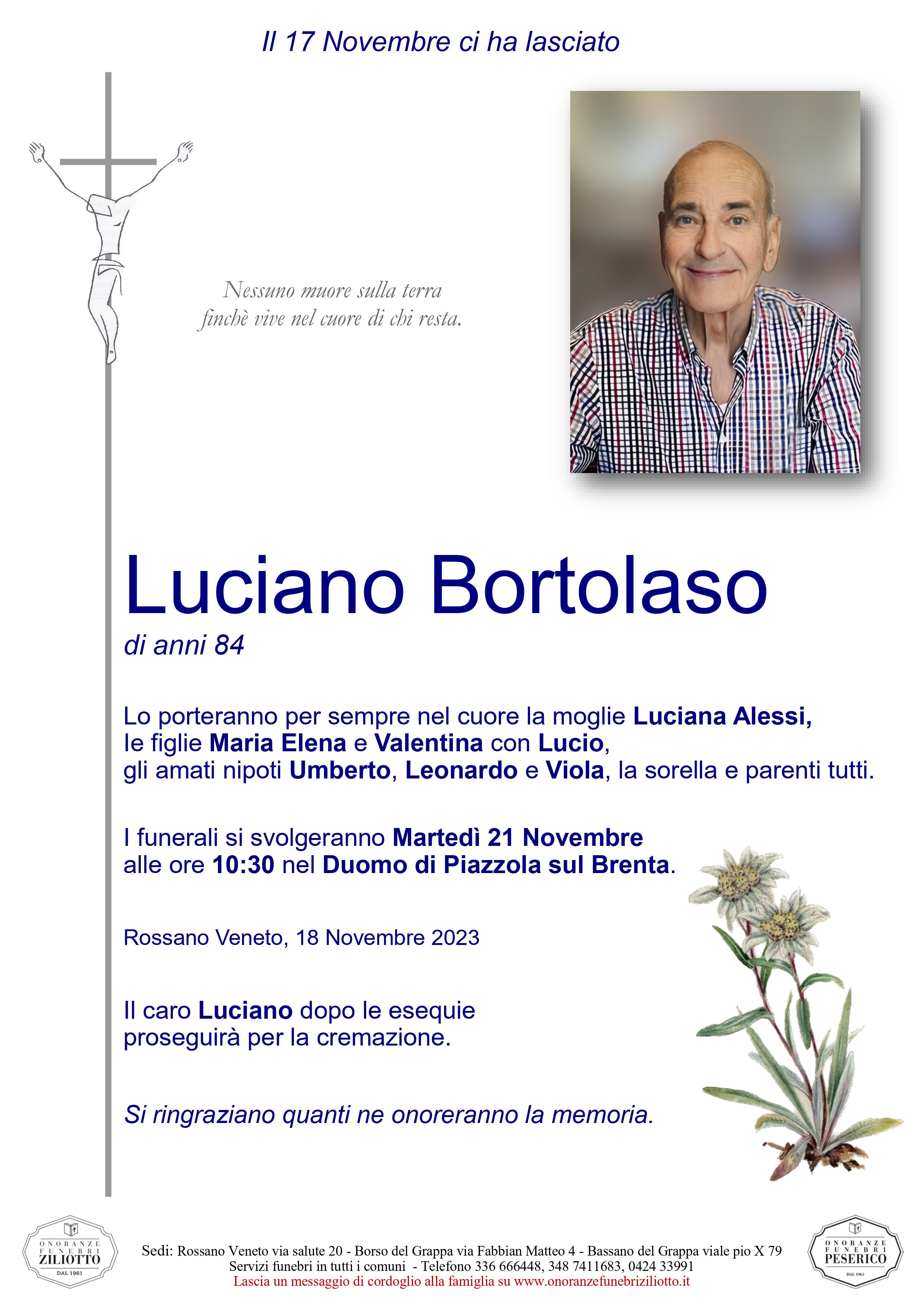 Luciano Bortolaso - 84 anni - Piazzola sul Brenta