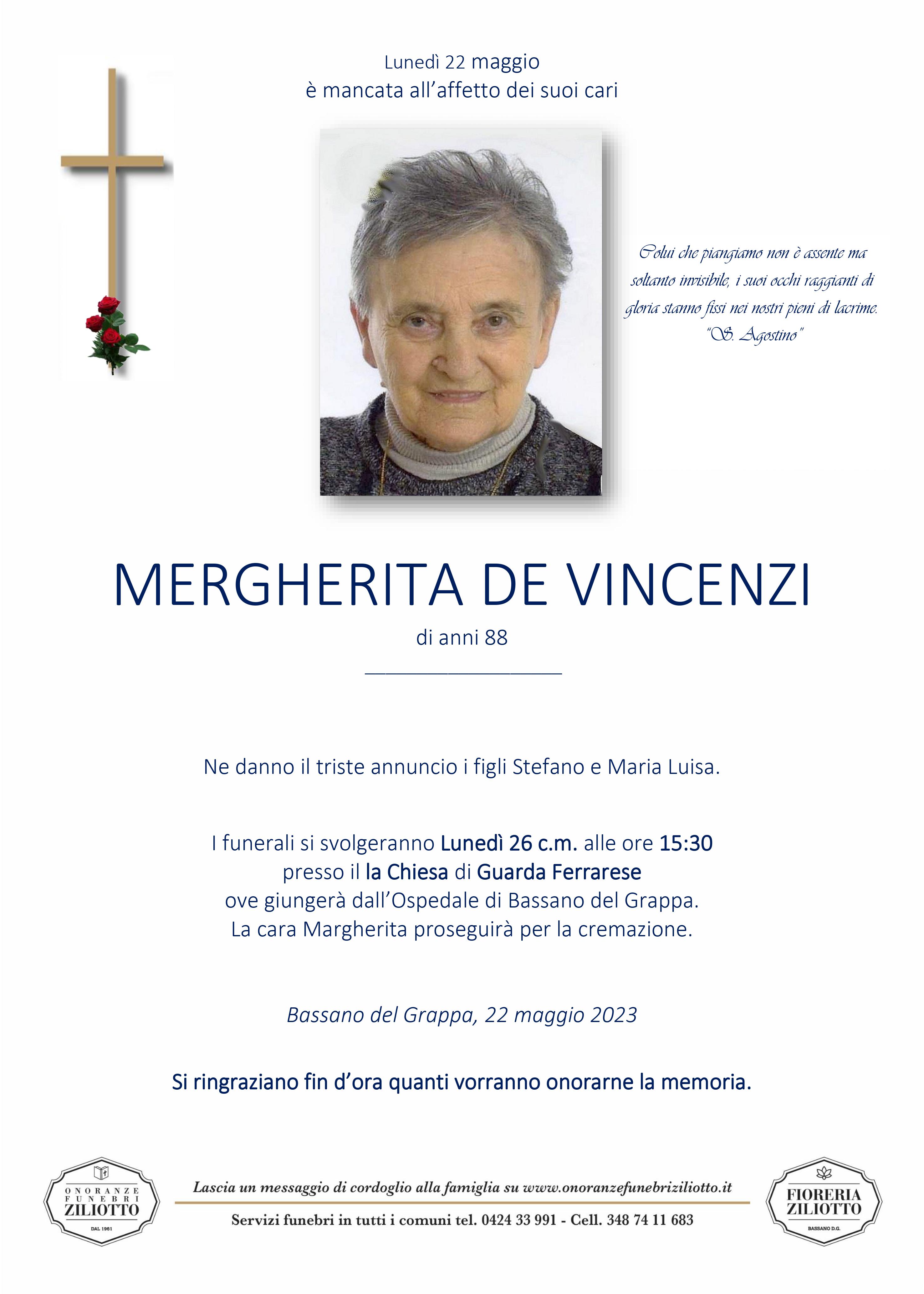 Margherita De Vincenzi - 88 anni - Bassano del Grappa