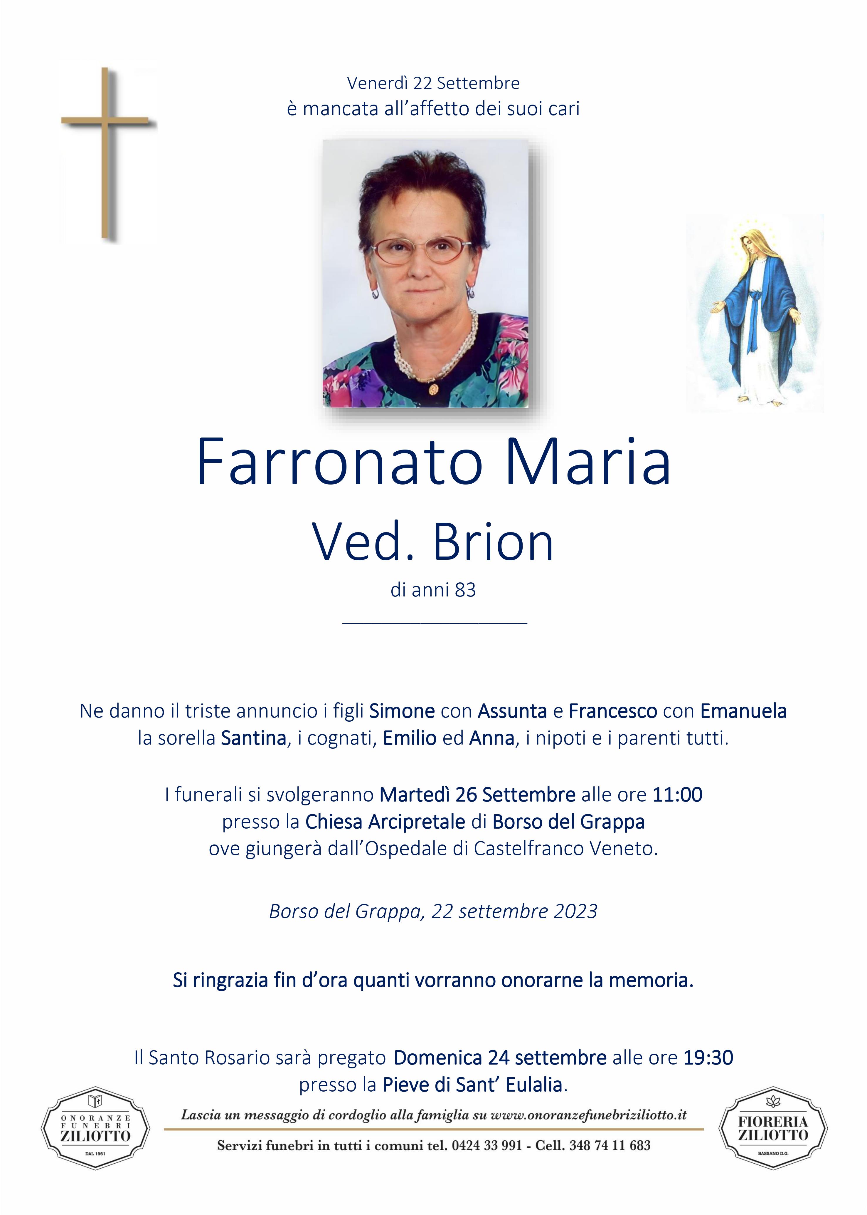 Maria Farronato - 83 anni - Borso del Grappa