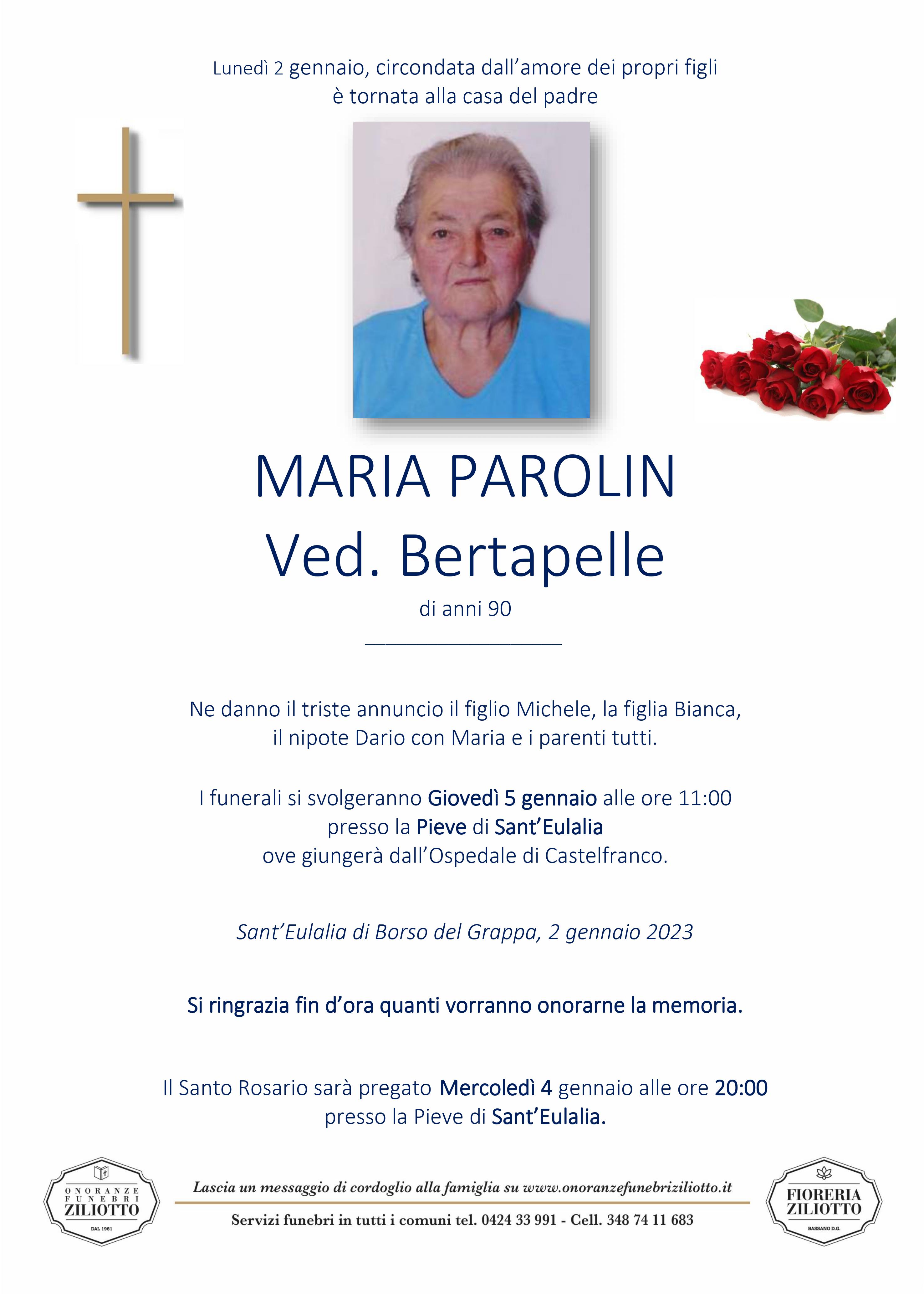 Maria Parolin - 90 anni - Sant' Eulalia