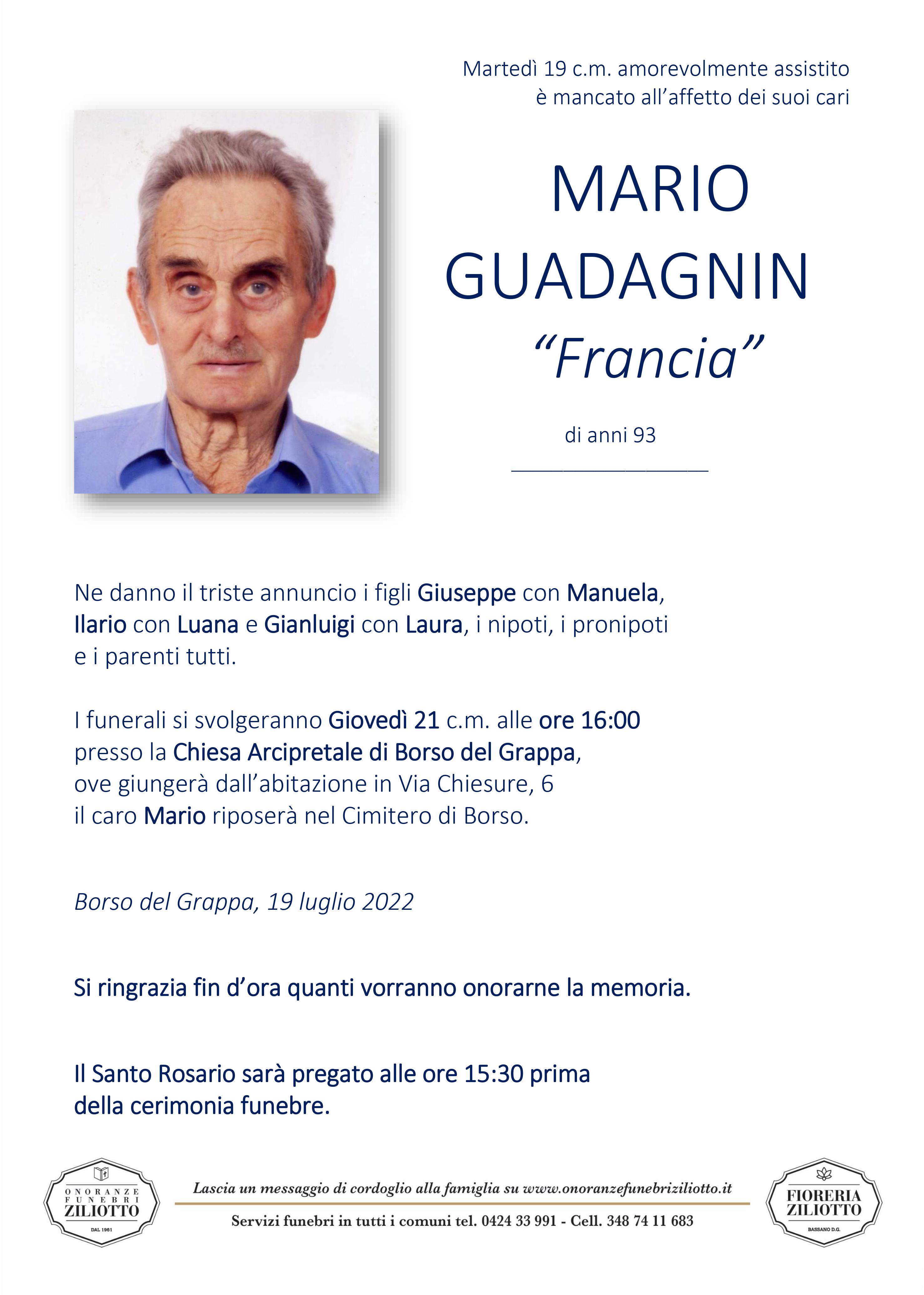 Mario Guadagnin - 93 anni - Borso del Grappa