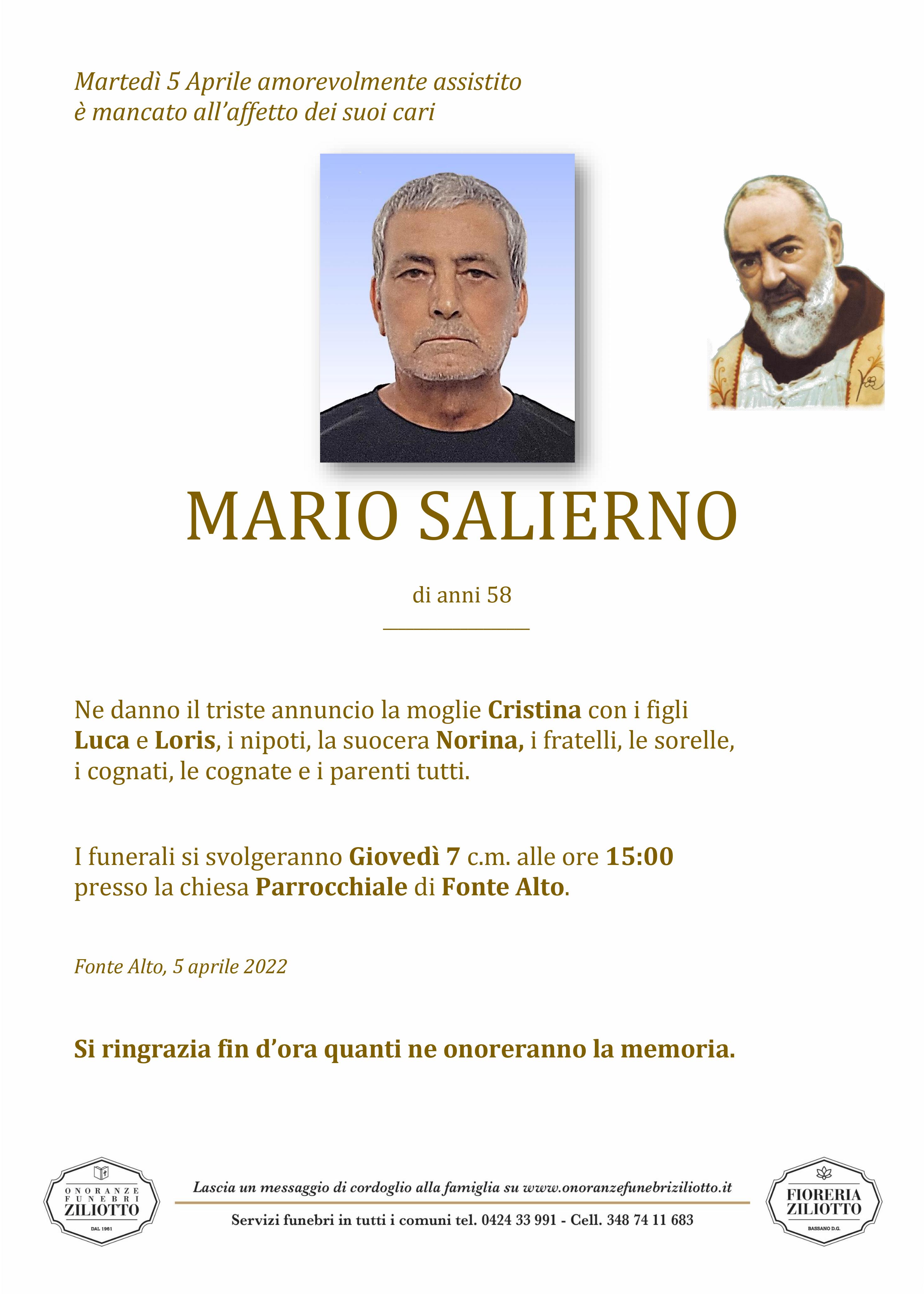 Mario Salierno - 58 anni - Fonte