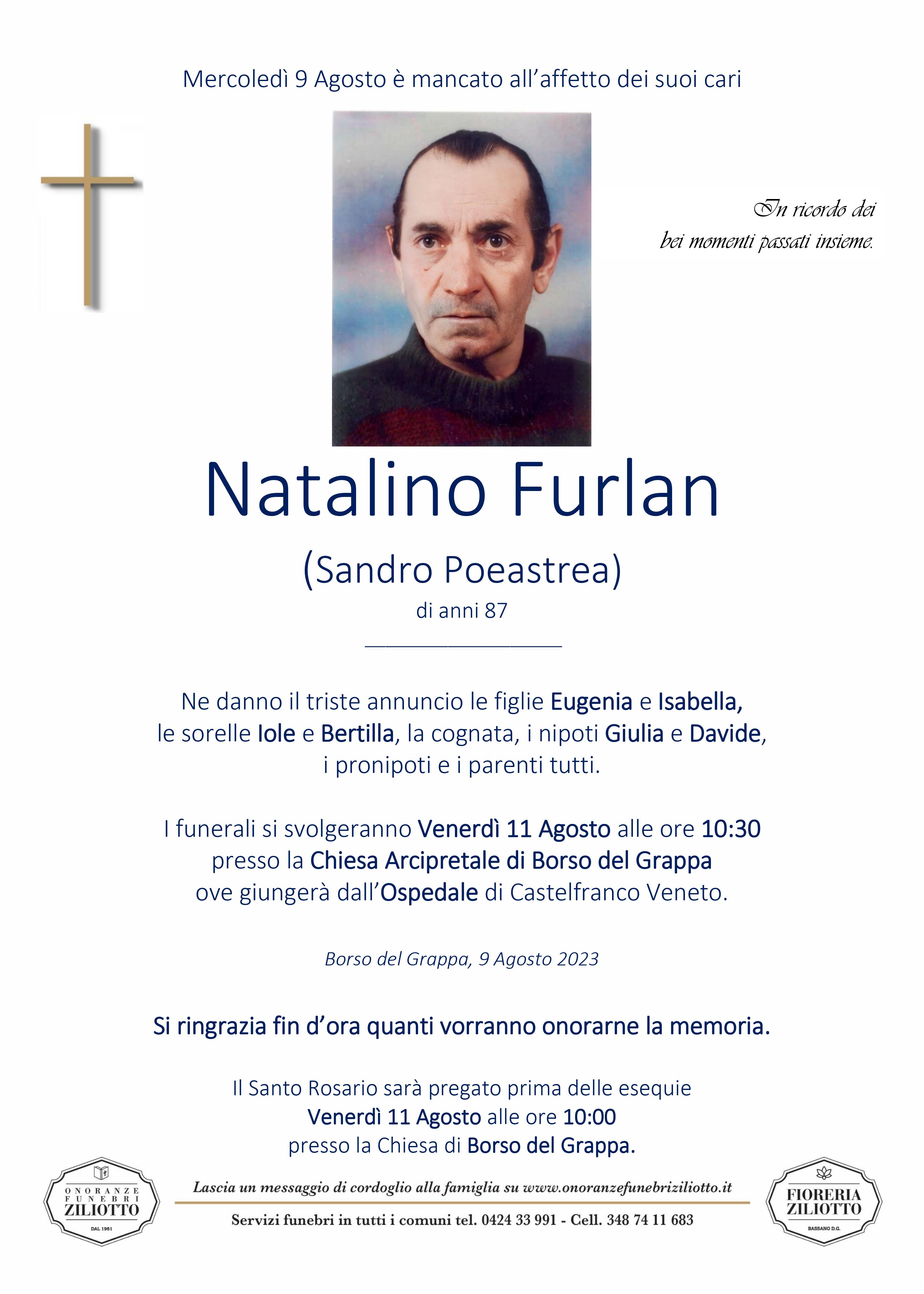 Natalino Furlan - 87 anni - Borso del Grappa