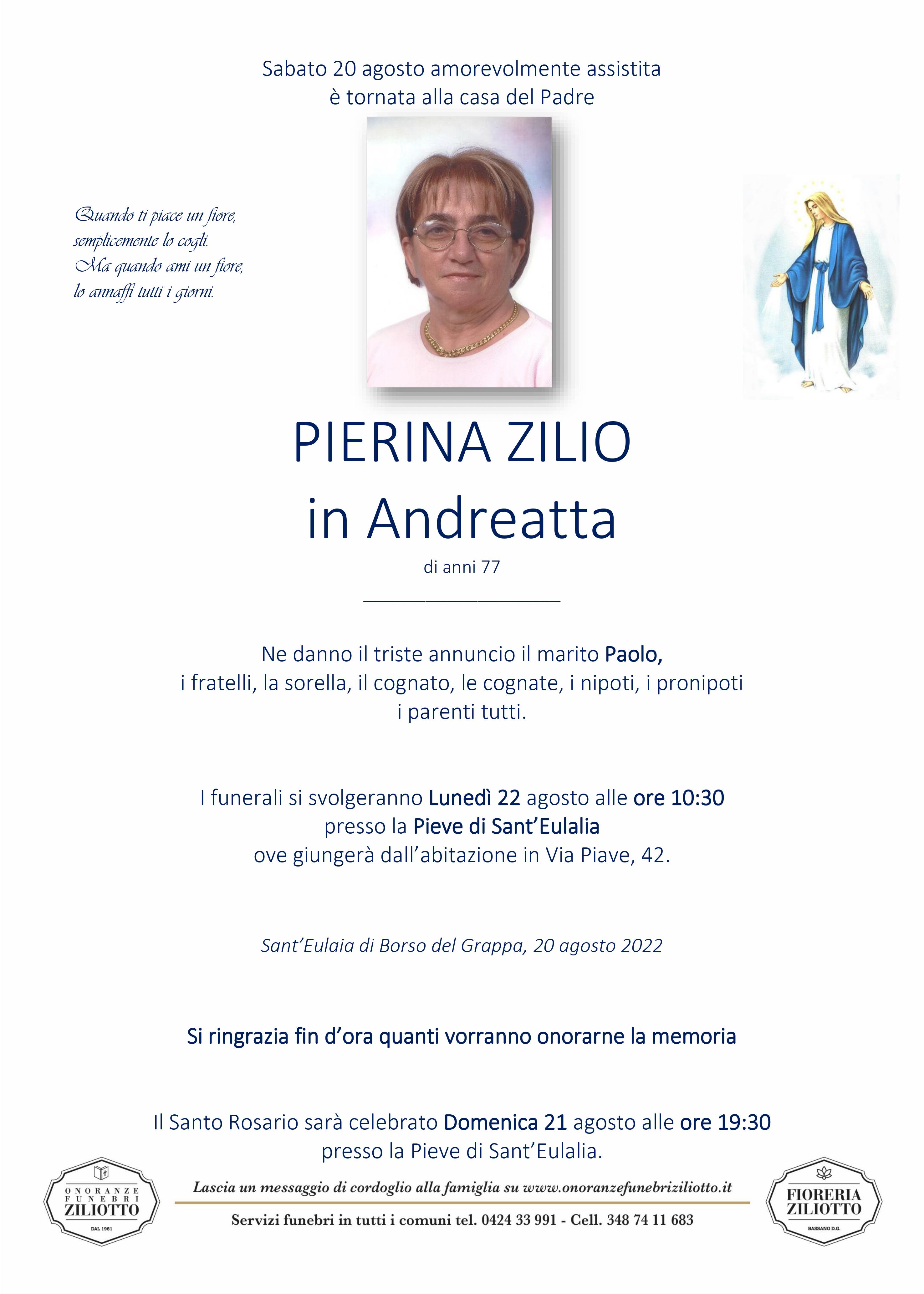 Pierina Zilio - 77 anni - Borso del Grappa