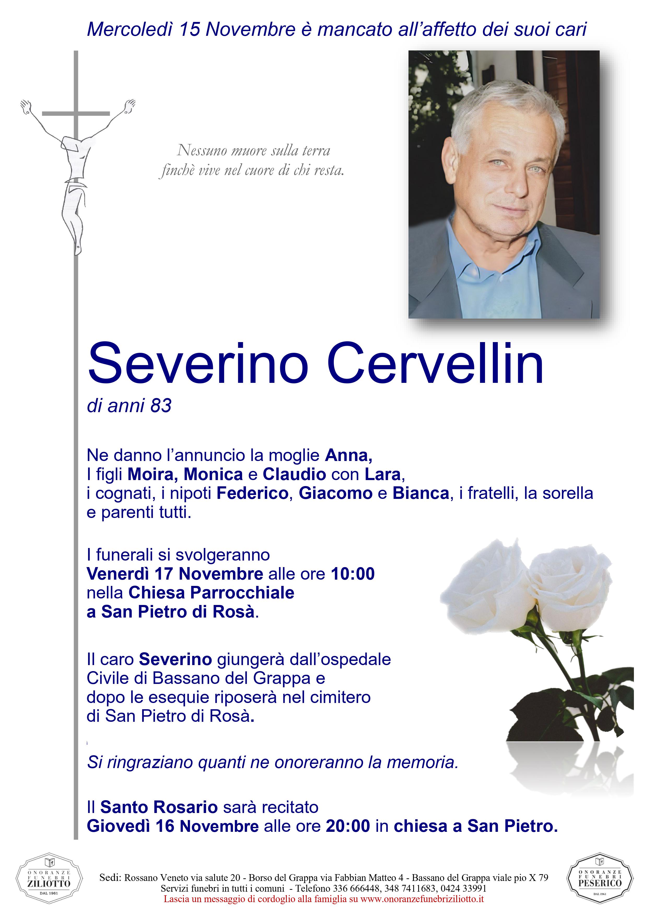 Severino Cervellin - 83 anni - San Pietro di Rosà