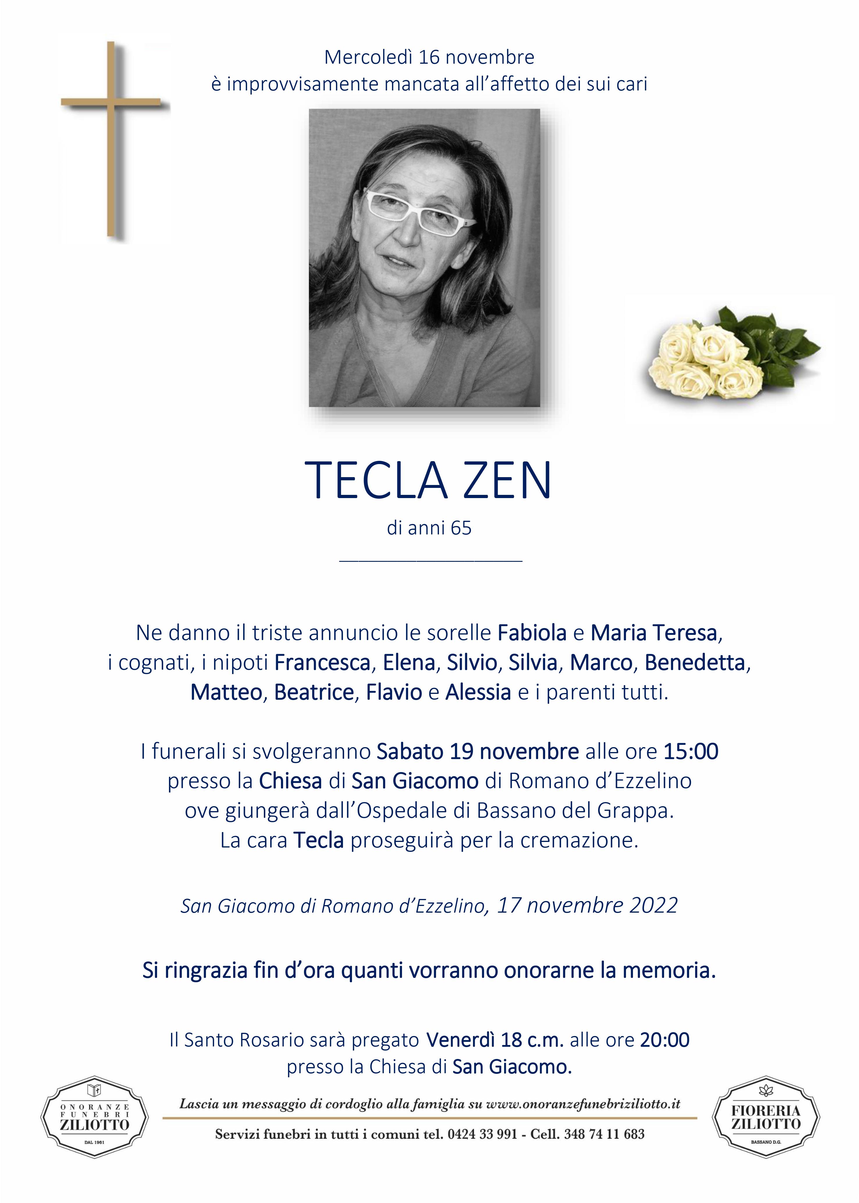 Tecla Zen  - 65 anni - Romano d'Ezzelino