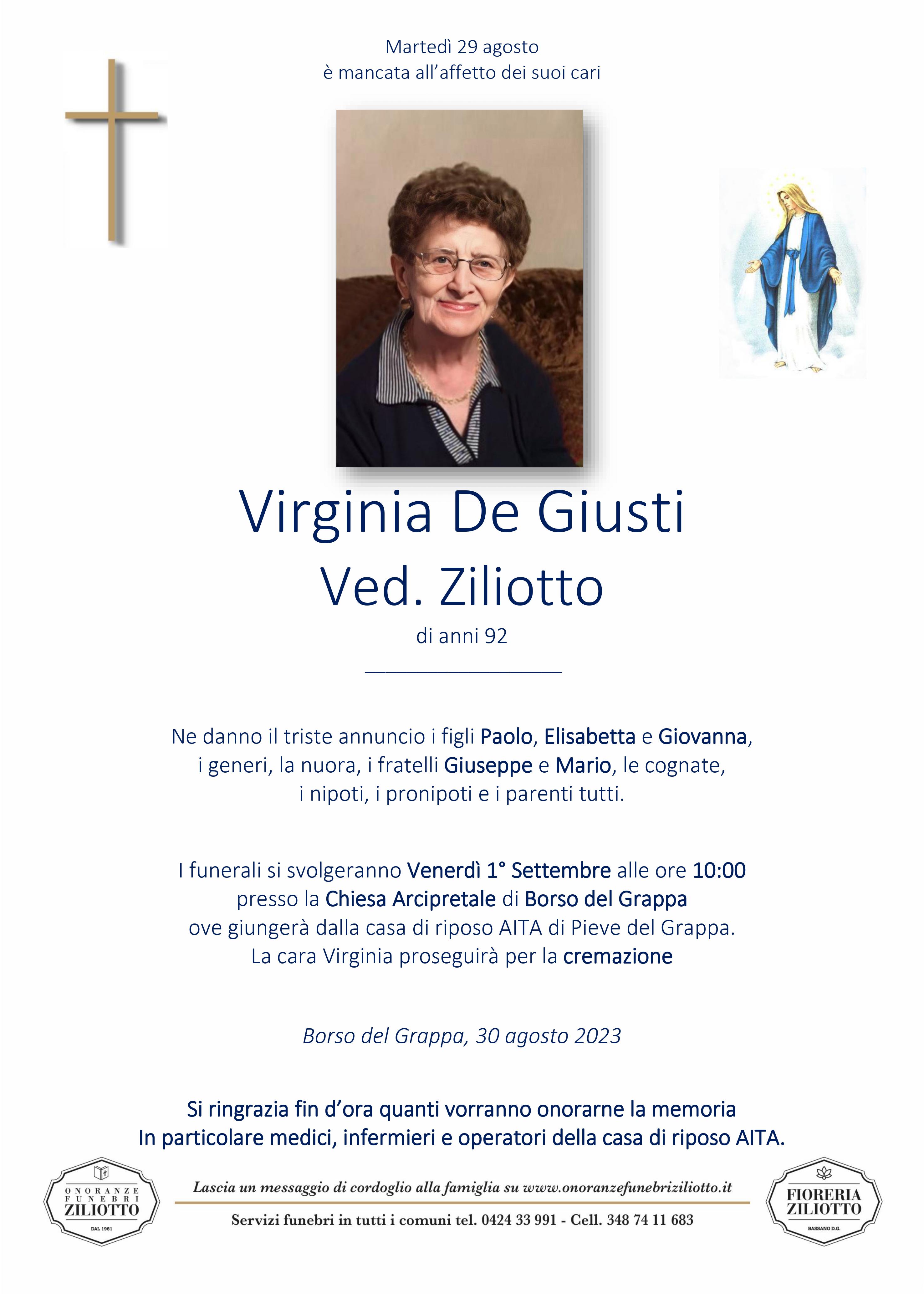 Virginia De Giusti - 92 anni - Borso del GRappa