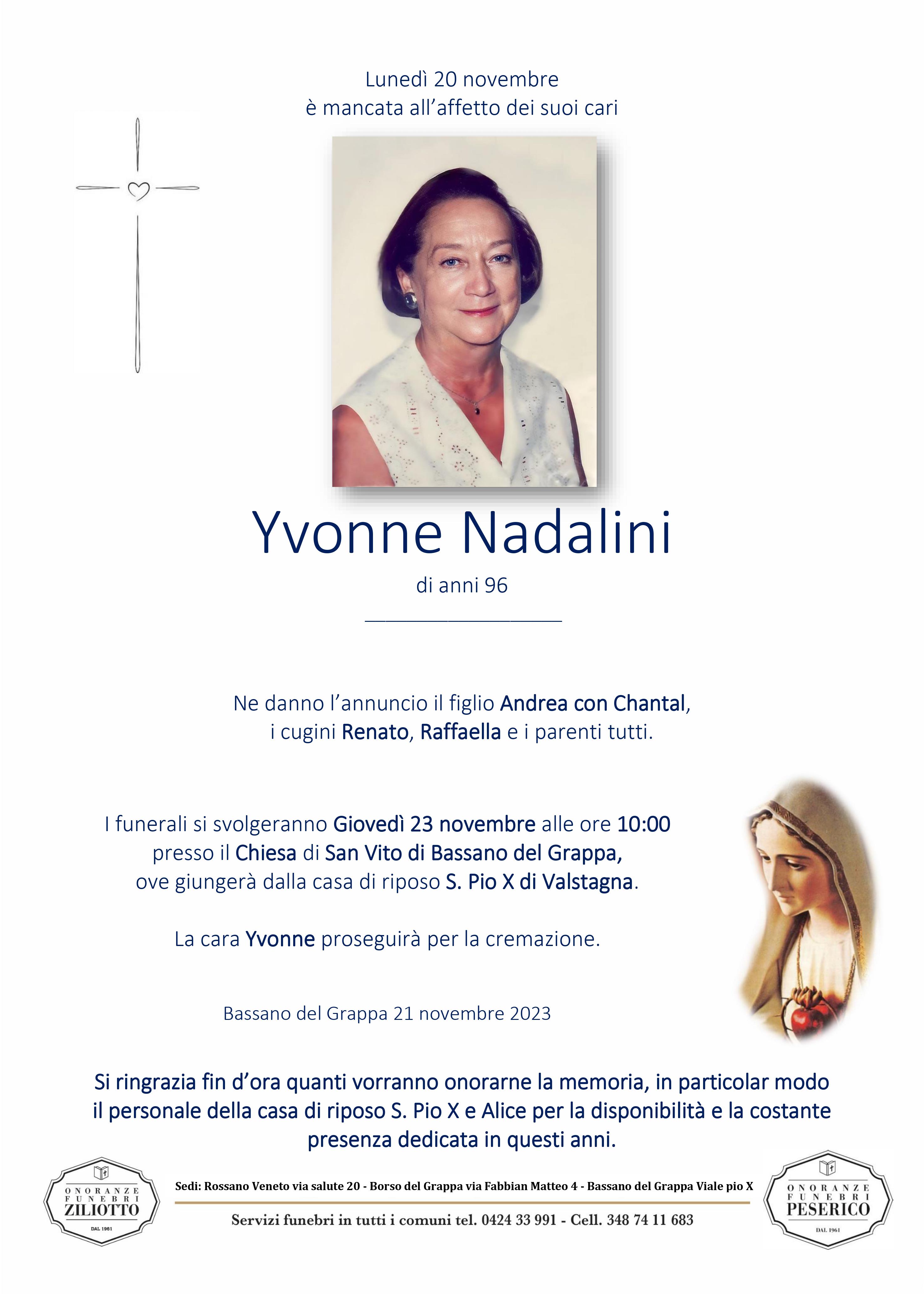 Yvonne Nadalini - 96 anni - San Vito, Bassano del Gr