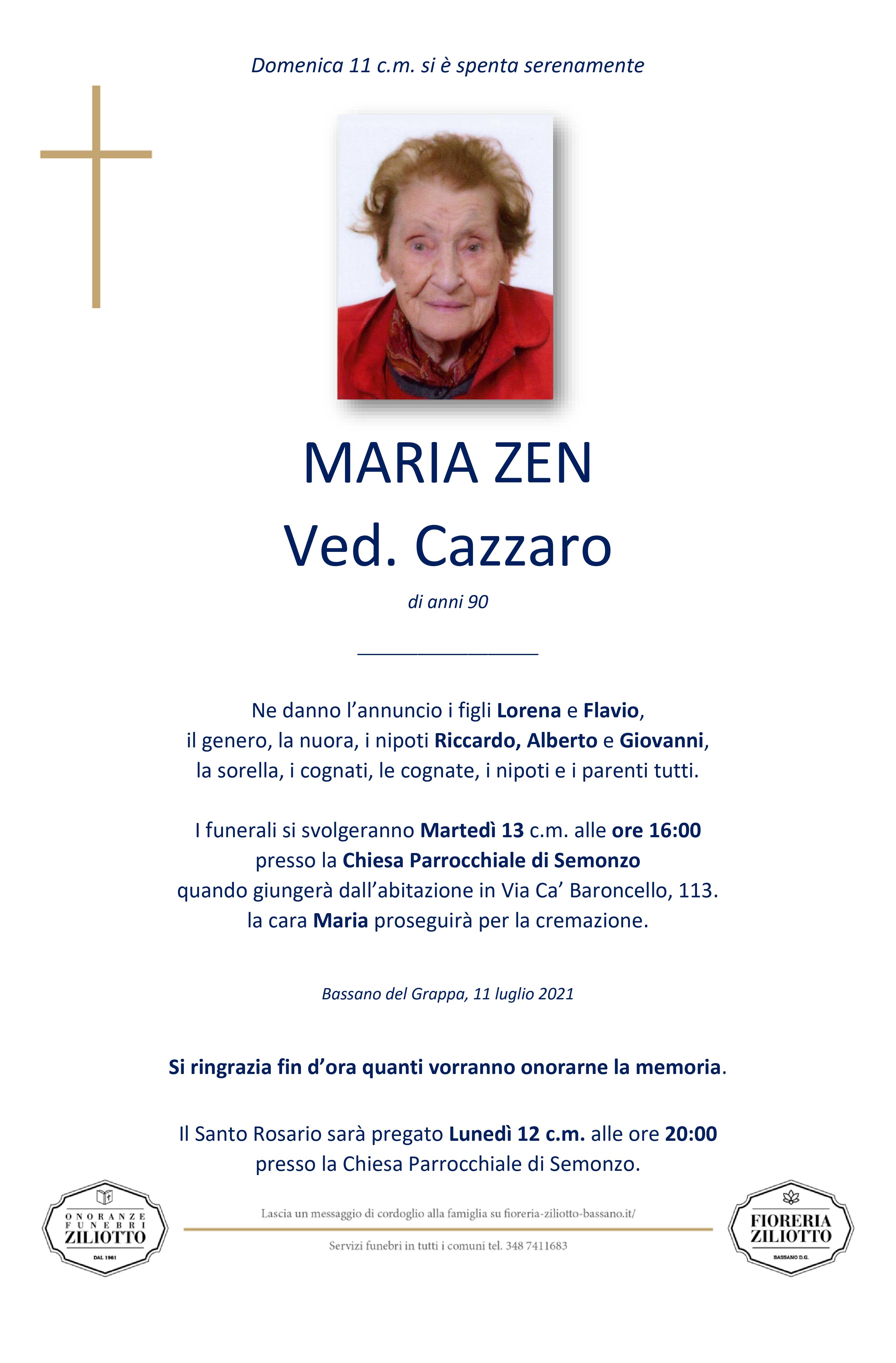 Maria Zen - 90 anni - Bassano del Grappa