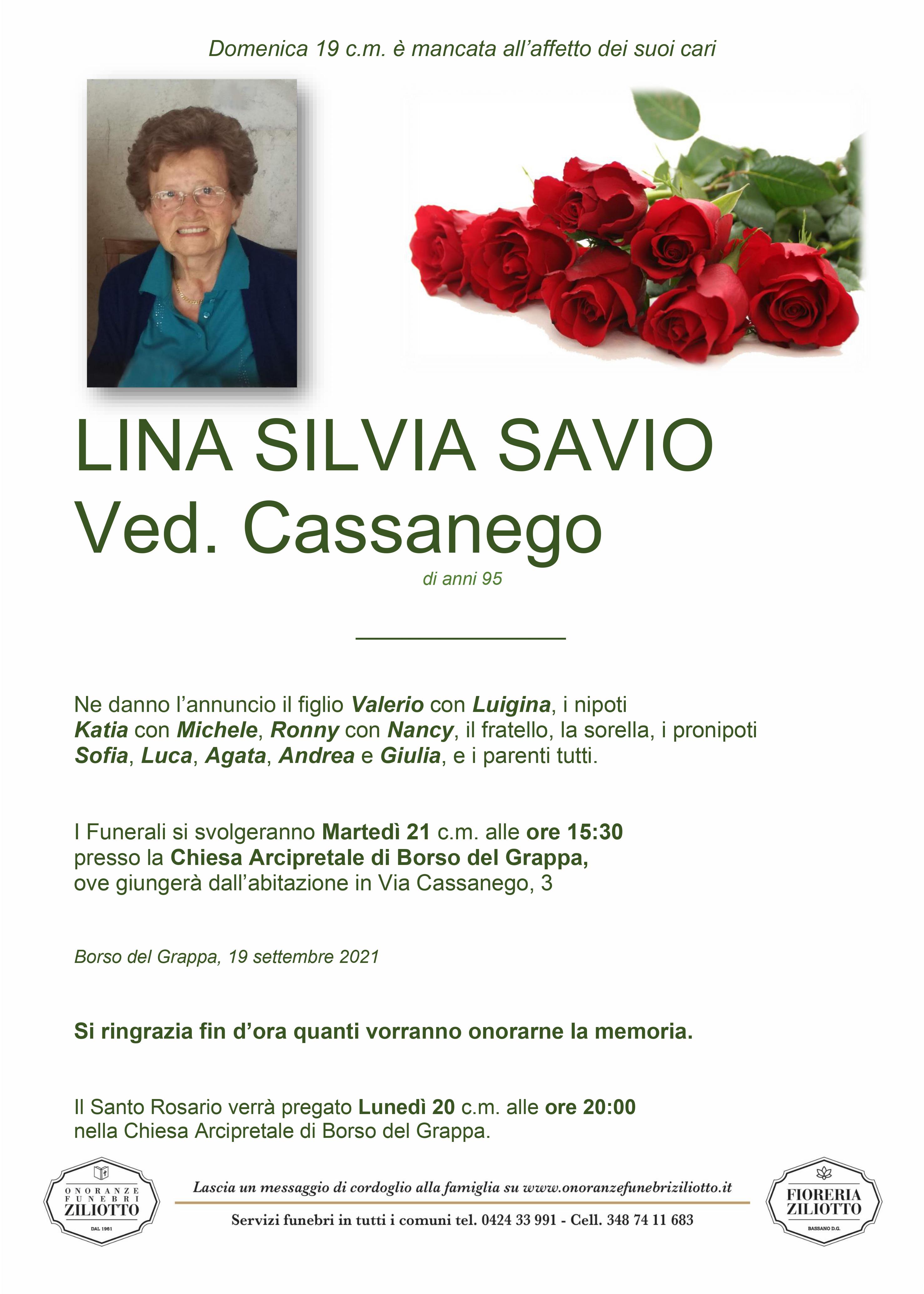 Lina Silvia Savio - 95 anni - Borso del Grappa
