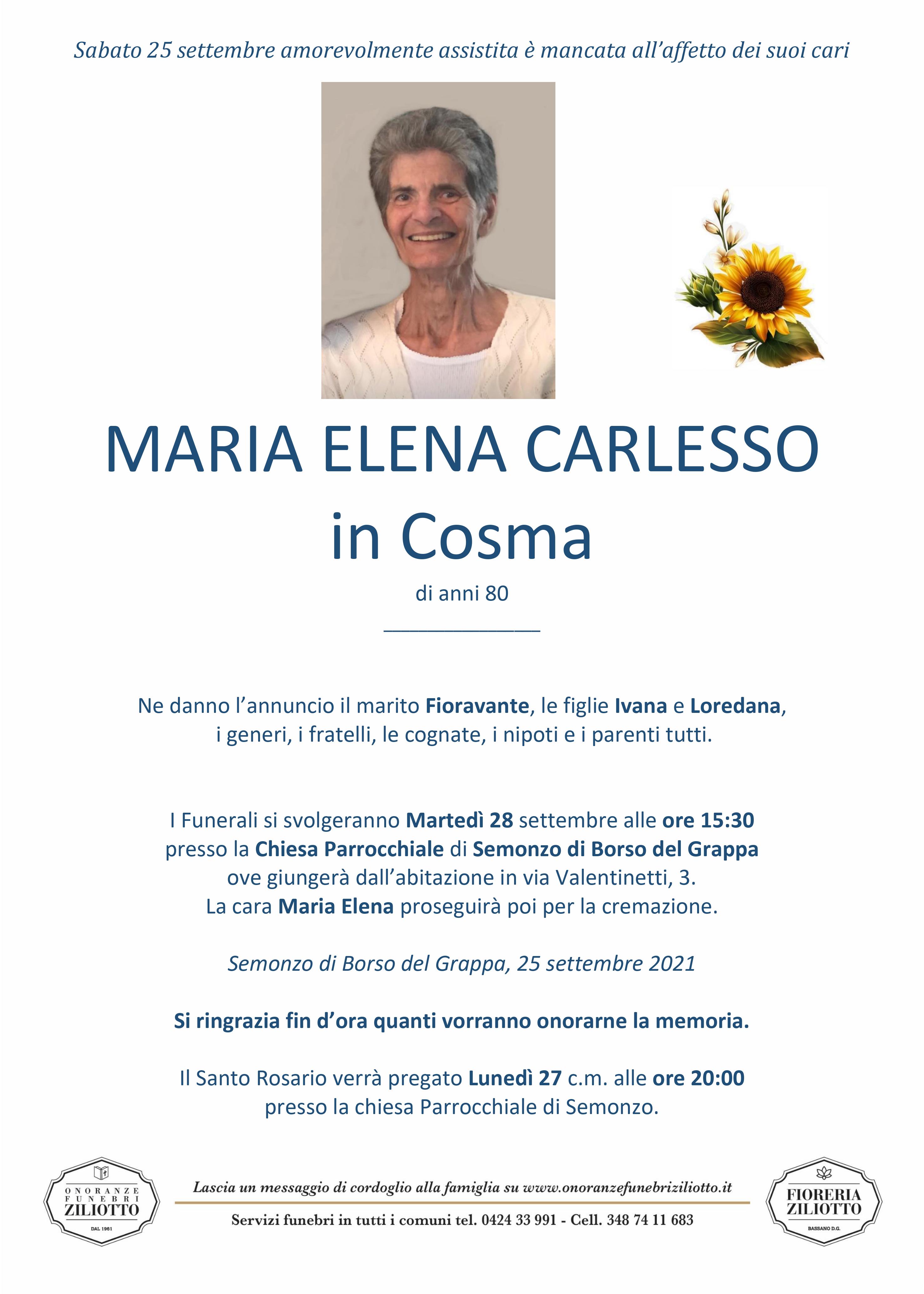 Carlesso Maria Elena - 80 anni - Semonzo