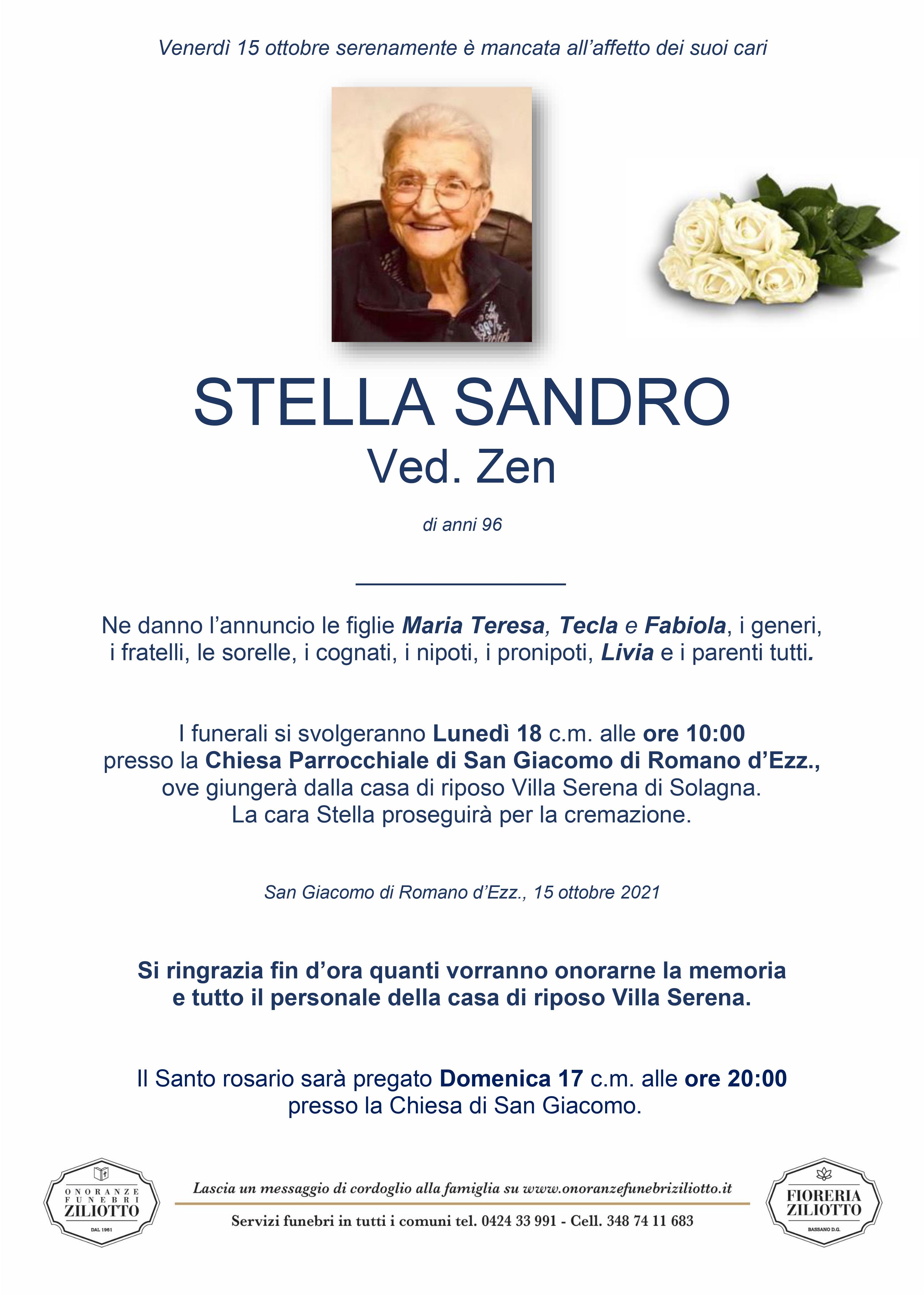Stella Sandro - 96 anni - Romano d'ezzelino