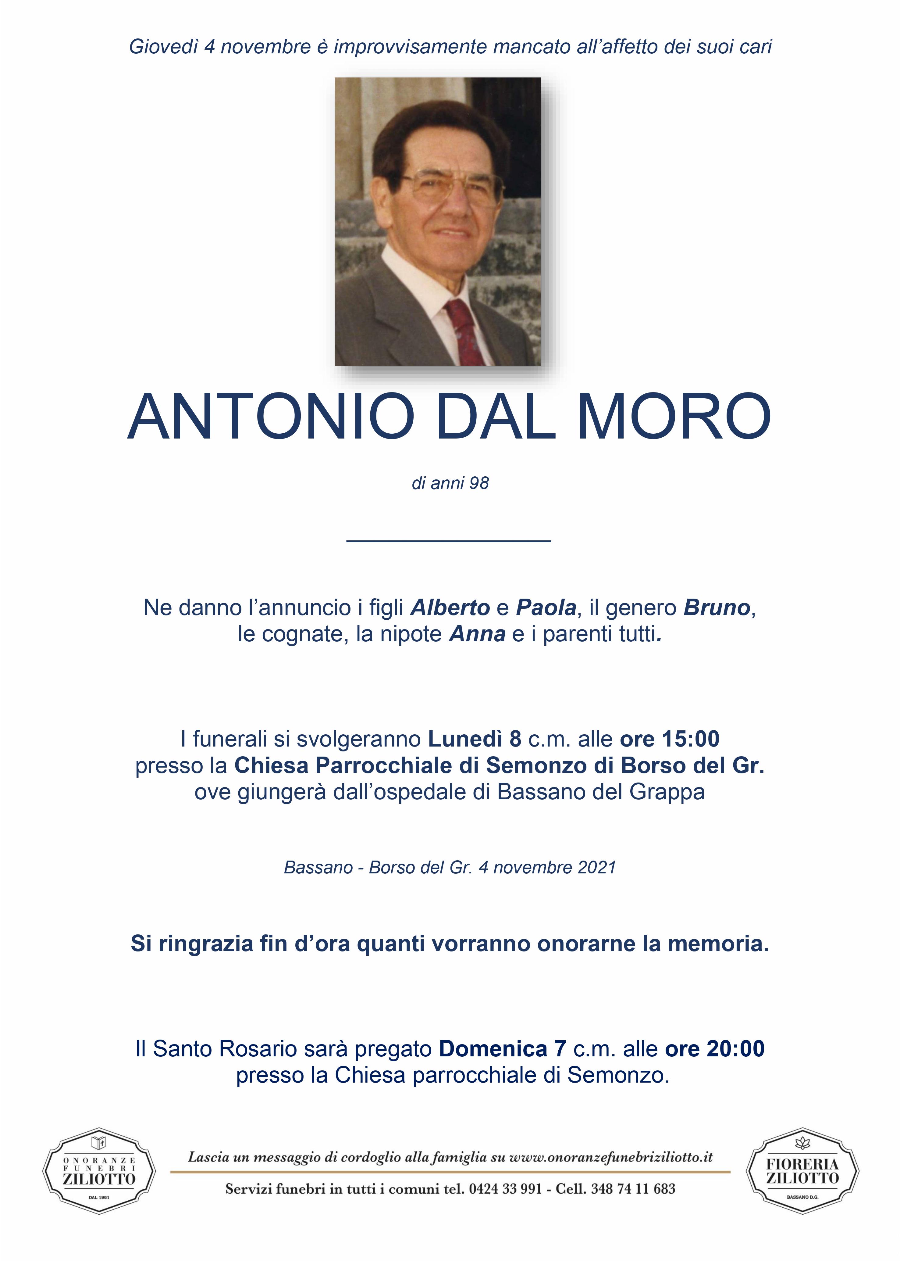 Antonio Dal Moro - 98 anni - Bassano del Grappa