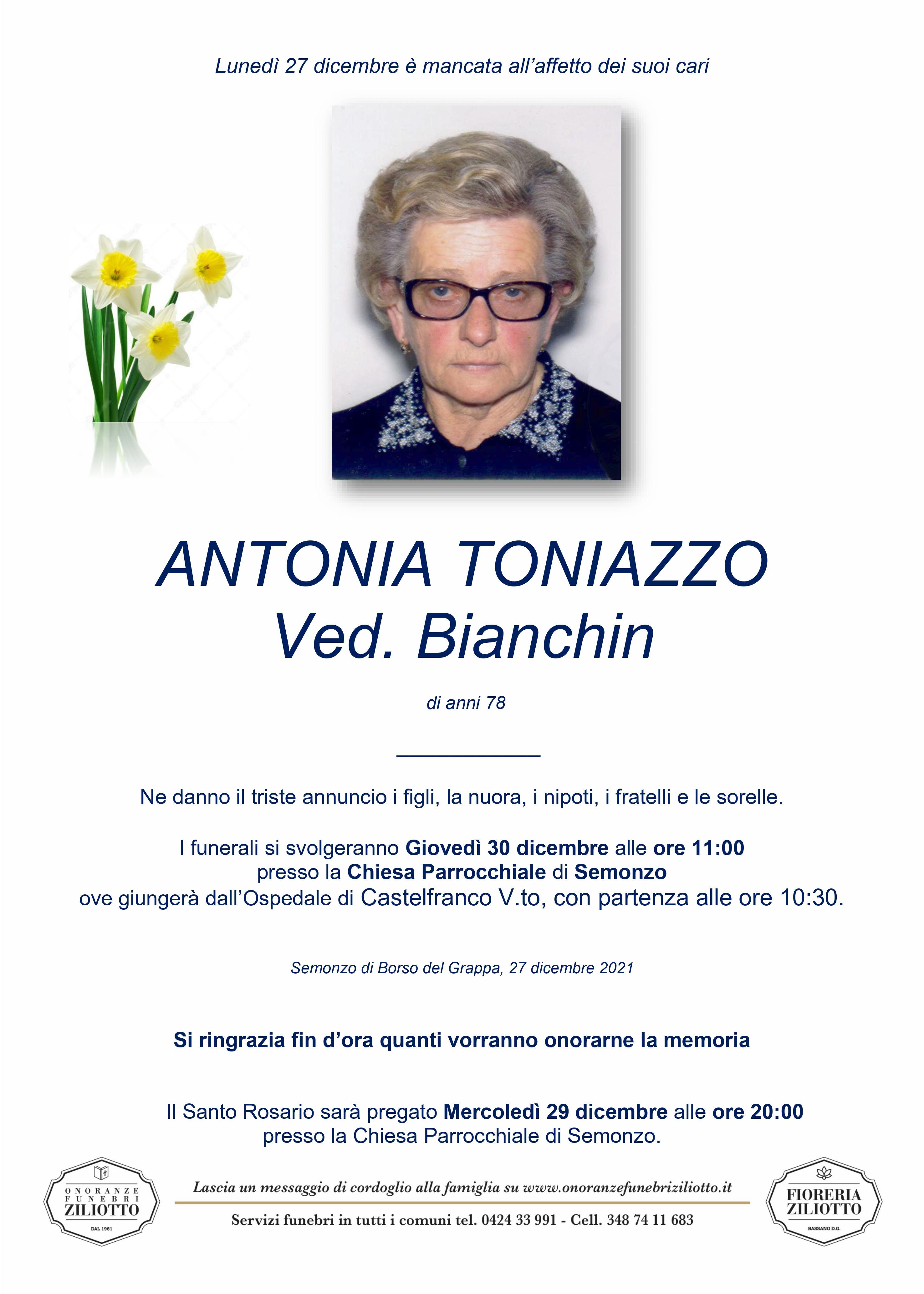 Antonia Toniazzo - 78 anni - Semonzo di Borso del Gr