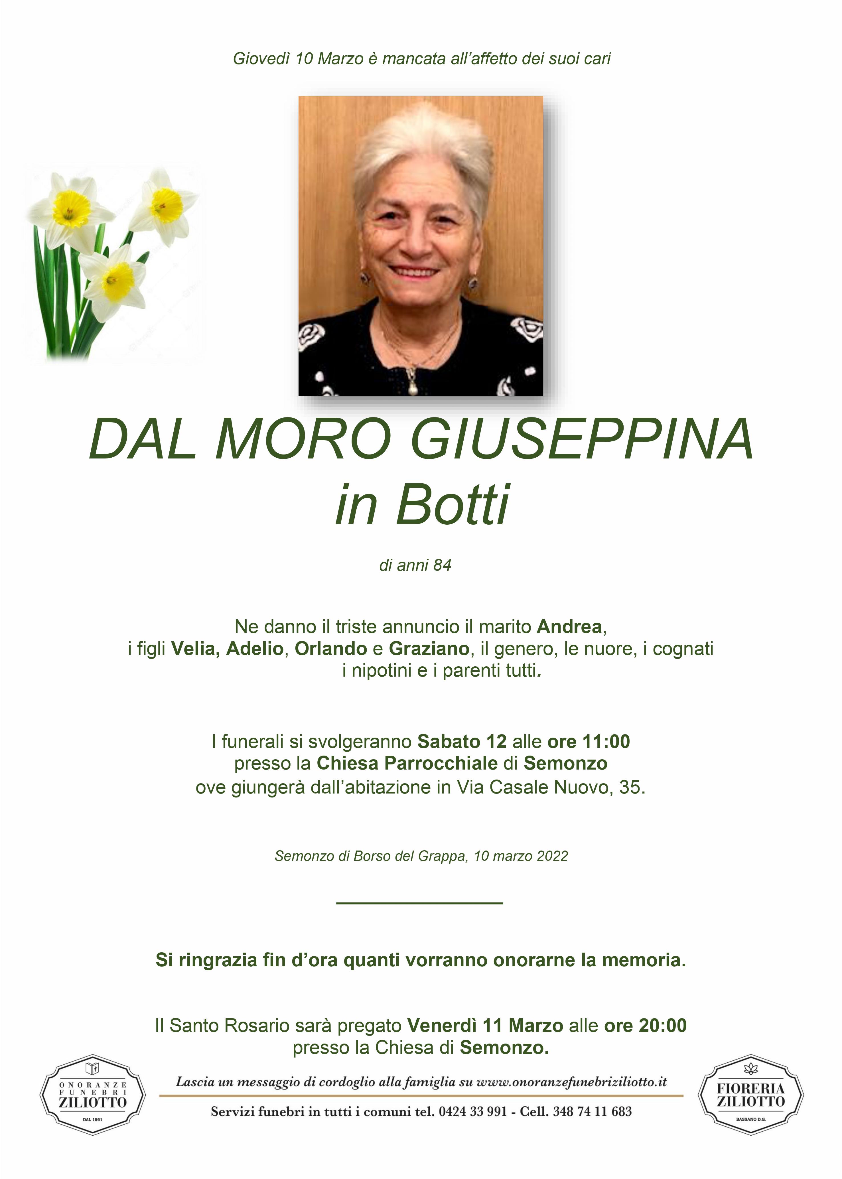 Giuseppina Dal Moro - 84 anni - Semonzo di Borso del Gr